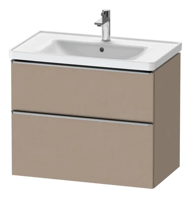Duravit D-Neo Waschtischunterschrank für 236780 mit 2 Auszügen Griff Edelstahl Gebürstet 784 x 625 x 452 mm - Leinen Matt Bestpreis