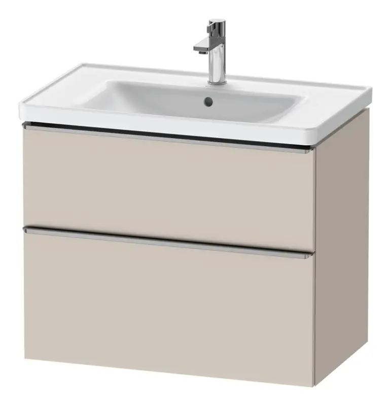 Top-Seller Duravit D-Neo Waschtischunterschrank für 236780 mit 2 Auszügen Griff Edelstahl Gebürstet 784 x 625 x 452 mm - Taupe Matt