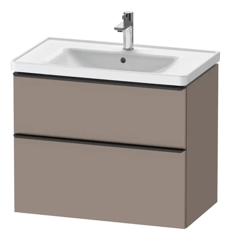 Duravit D-Neo Waschtischunterschrank für 236780 mit 2 Auszügen Griff Diamantschwarz Matt 784 x 625 x 452 mm - Basalt Matt Highlight