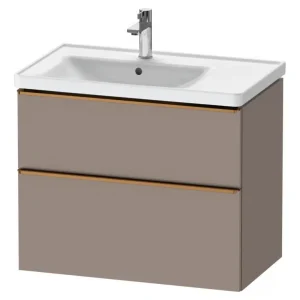 Abverkauf Duravit D-Neo Waschtischunterschrank für 236980 mit 2 Auszügen Griff Bronze Gebürstet 784 x 625 x 452 mm - Basalt Matt