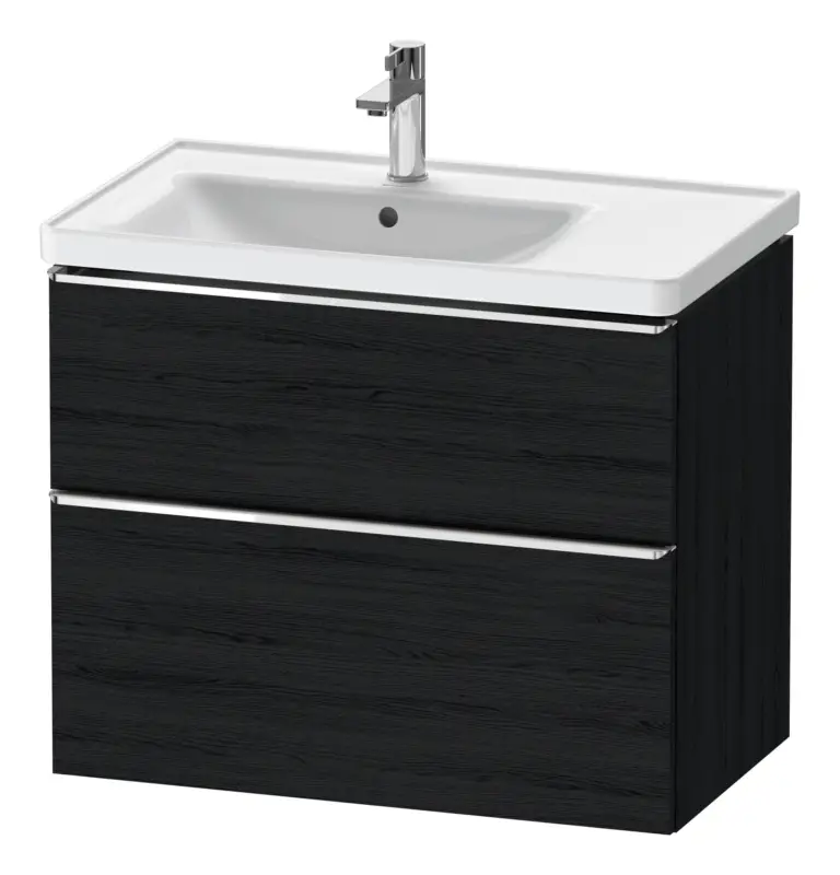 Garantierte Lieferung Duravit D-Neo Waschtischunterschrank für 236980 mit 2 Auszügen Griff Chrom Hochglanz 784 x 625 x 452 mm - Eiche Schwarz Matt