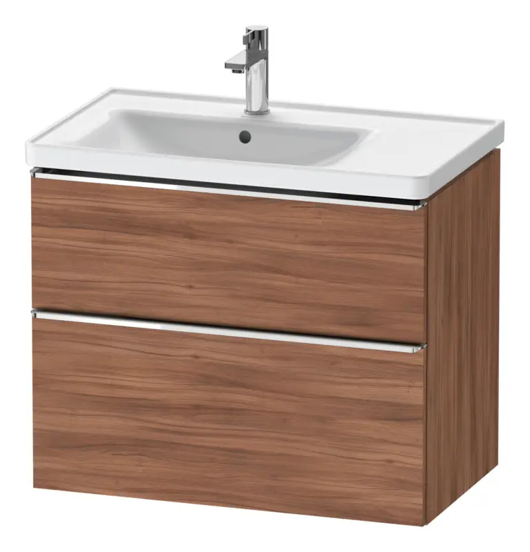 Duravit D-Neo Waschtischunterschrank für 236980 mit 2 Auszügen Griff Chrom Hochglanz 784 x 625 x 452 mm - Nussbaum Natur Matt Online Kaufen
