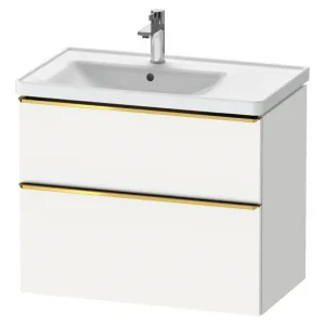 Aktuell Duravit D-Neo Waschtischunterschrank für 236980 mit 2 Auszügen Griff Gold Poliert 784 x 625 x 452 mm - Weiß Matt