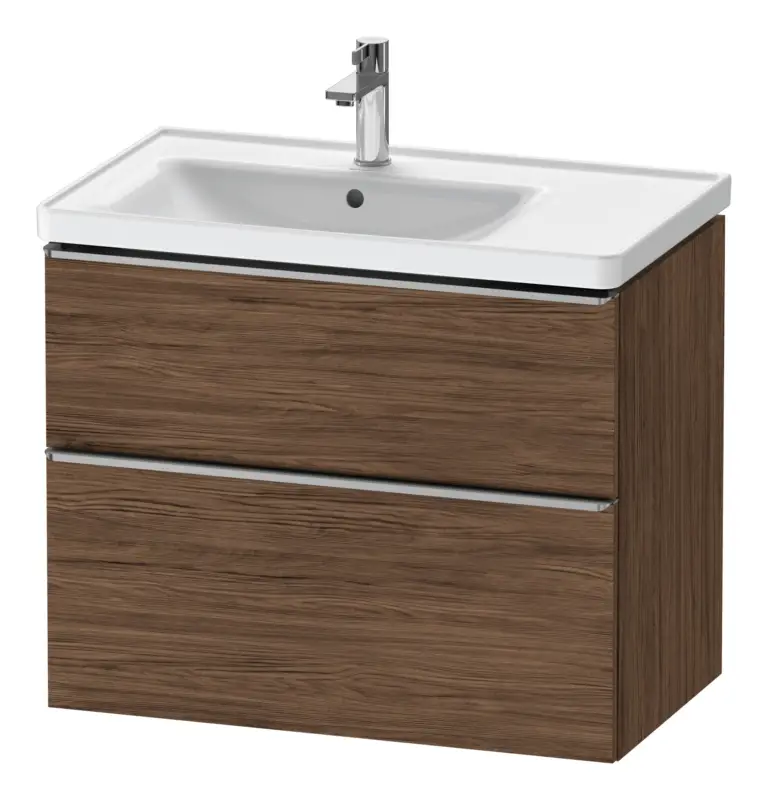 Duravit D-Neo Waschtischunterschrank für 236980 mit 2 Auszügen Griff Edelstahl Gebürstet 784 x 625 x 452 mm - Nussbaum dunkel Matt Angebot