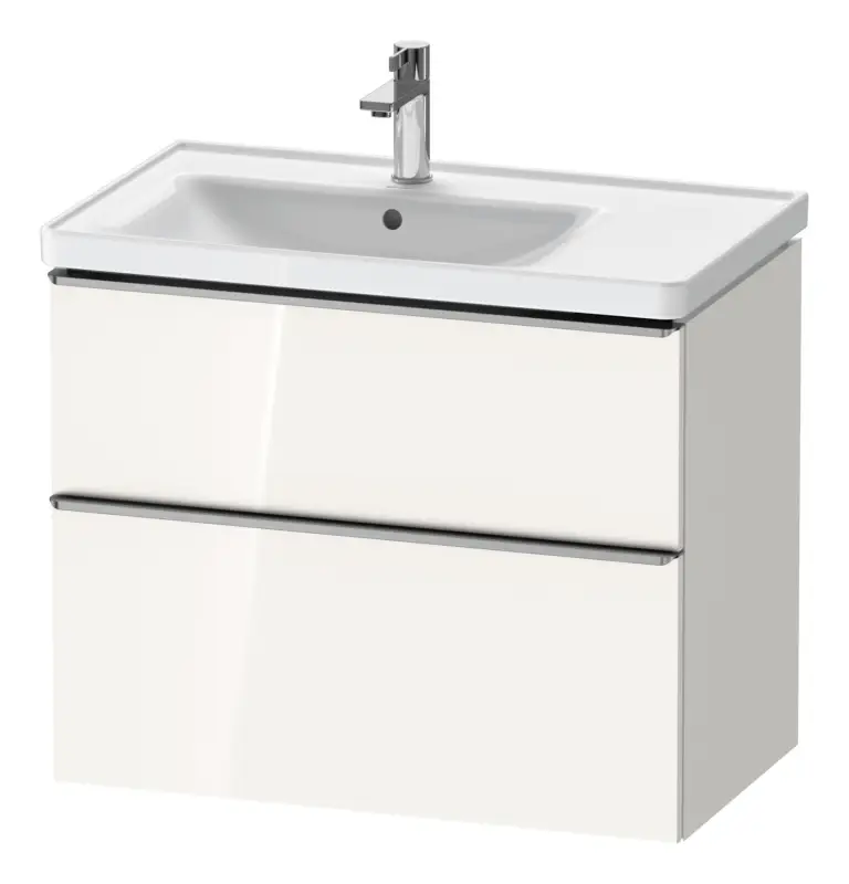 Duravit D-Neo Waschtischunterschrank für 236980 mit 2 Auszügen Griff Edelstahl Gebürstet 784 x 625 x 452 mm - Weiß Hochglanz Angebot