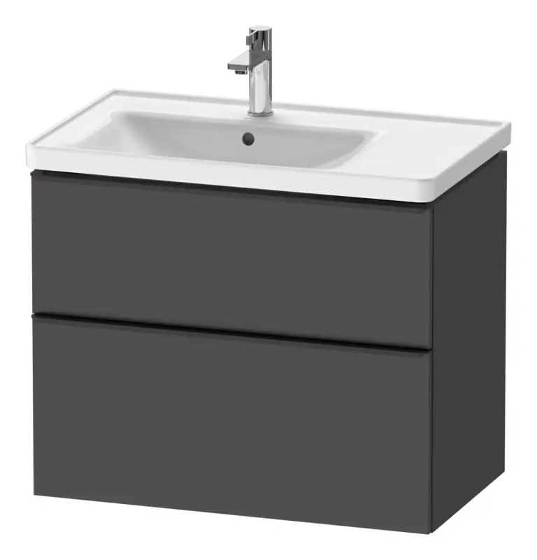 Duravit D-Neo Waschtischunterschrank für 236980 mit 2 Auszügen Griff Diamantschwarz Matt 784 x 625 x 452 mm - Graphit Matt Neu Im Sortiment
