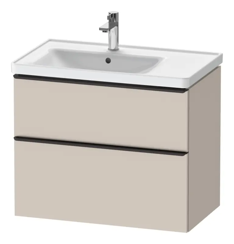 Duravit D-Neo Waschtischunterschrank für 236980 mit 2 Auszügen Griff Diamantschwarz Matt 784 x 625 x 452 mm - Taupe Matt Kracherpreis