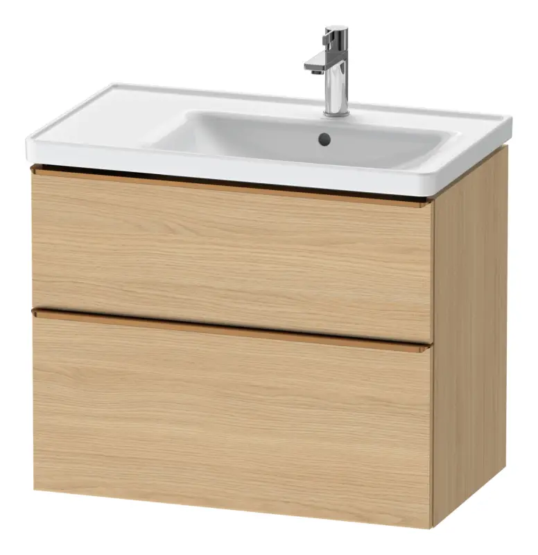 Top-Angebot Duravit D-Neo Waschtischunterschrank für 237080 mit 2 Auszügen Griff Bronze Gebürstet 784 x 625 x 452 mm - Eiche Natur Matt