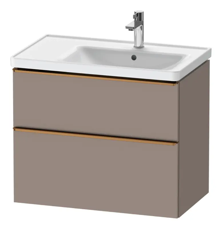 Duravit D-Neo Waschtischunterschrank für 237080 mit 2 Auszügen Griff Bronze Gebürstet 784 x 625 x 452 mm - Basalt Matt Neu