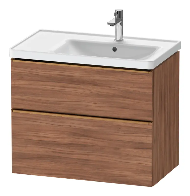 Duravit D-Neo Waschtischunterschrank für 237080 mit 2 Auszügen Griff Bronze Gebürstet 784 x 625 x 452 mm - Nussbaum Natur Matt Top-Preis