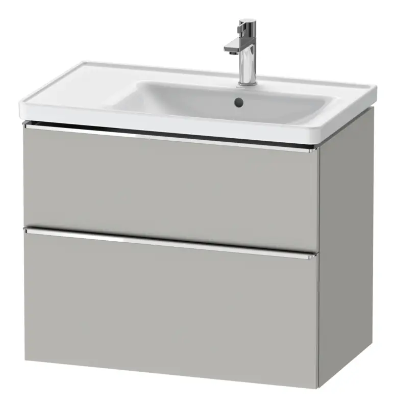 Duravit D-Neo Waschtischunterschrank für 237080 mit 2 Auszügen Griff Chrom Hochglanz 784 x 625 x 452 mm - Betongrau Matt Preiswert