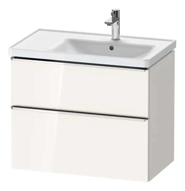 Duravit D-Neo Waschtischunterschrank für 237080 mit 2 Auszügen Griff Chrom Hochglanz 784 x 625 x 452 mm - Weiß Hochglanz Aktuell