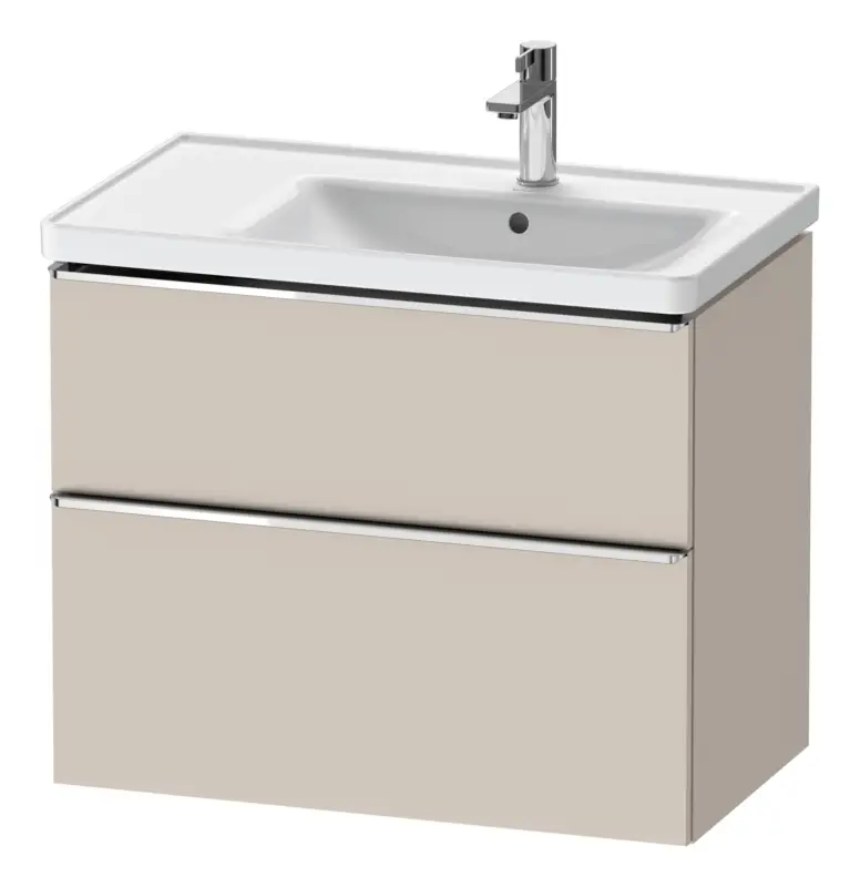 Letzte Chance Duravit D-Neo Waschtischunterschrank für 237080 mit 2 Auszügen Griff Chrom Hochglanz 784 x 625 x 452 mm - Taupe Matt