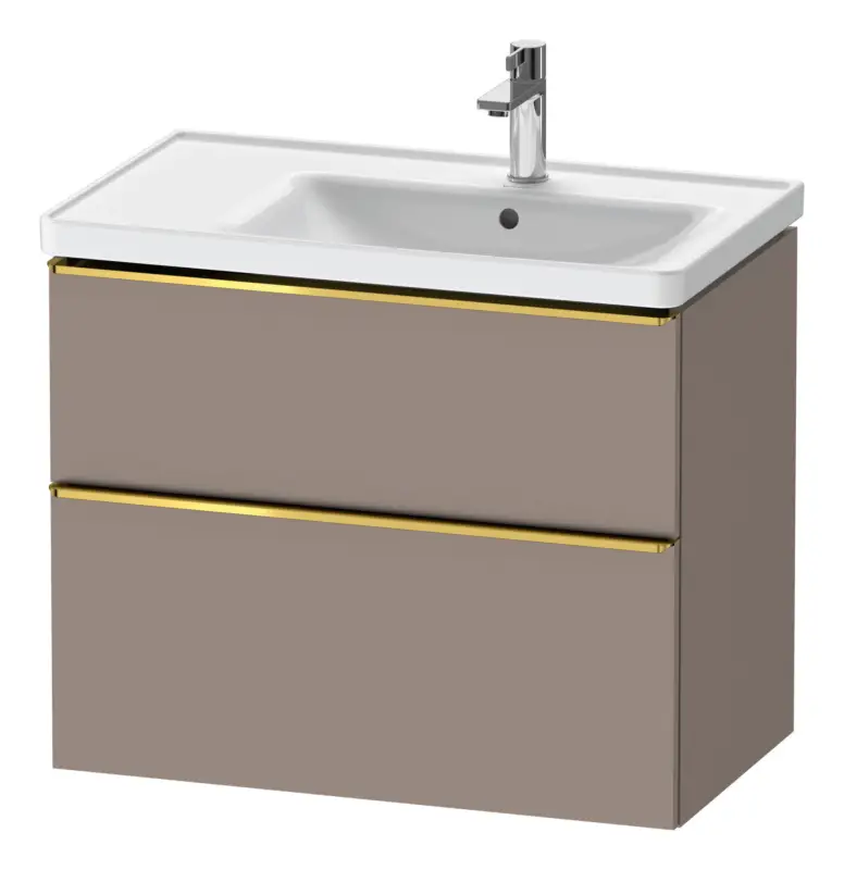 Preisknaller Duravit D-Neo Waschtischunterschrank für 237080 mit 2 Auszügen Griff Gold Poliert 784 x 625 x 452 mm - Basalt Matt