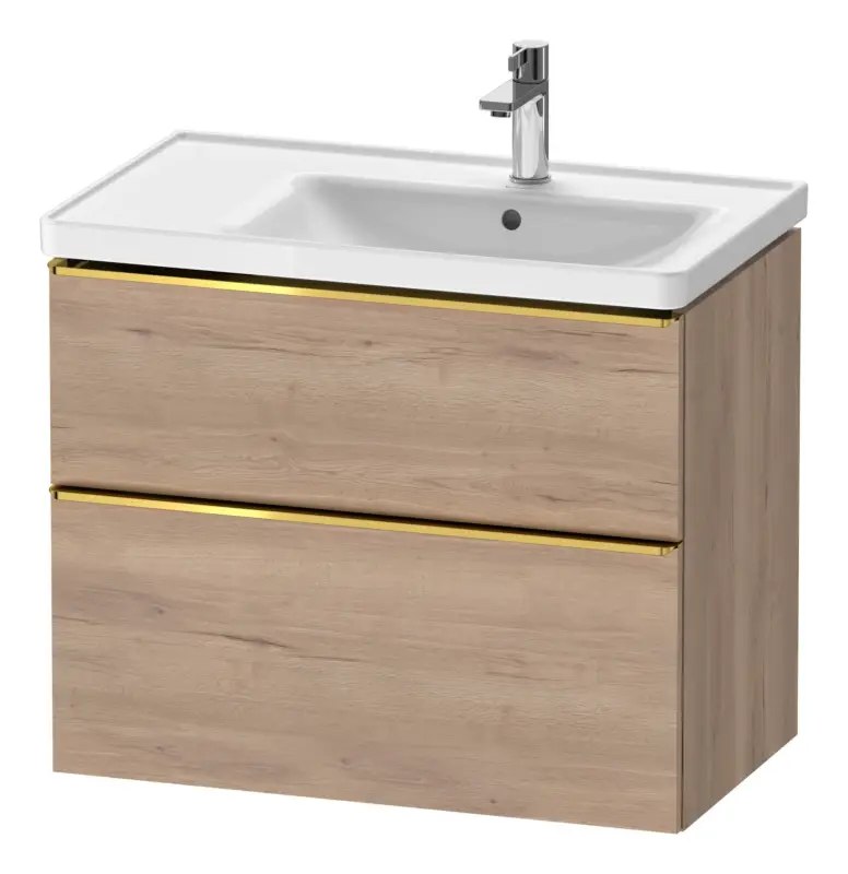 Duravit D-Neo Waschtischunterschrank für 237080 mit 2 Auszügen Griff Gold Poliert 784 x 625 x 452 mm - Eiche Marmoriert Matt Nur Für Kurze Zeit