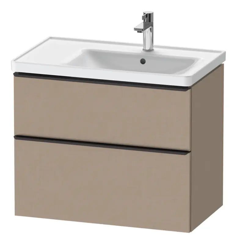 Heißes Angebot Duravit D-Neo Waschtischunterschrank für 237080 mit 2 Auszügen Griff Diamantschwarz Matt 784 x 625 x 452 mm - Leinen Matt