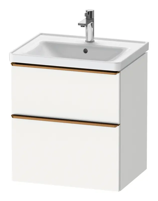Solange Der Vorrat Reicht Duravit D-Neo Waschtischunterschrank mit 2 Auszügen Griff Bronze Gebürstet 584 x 625 x 452 mm - Weiß Matt