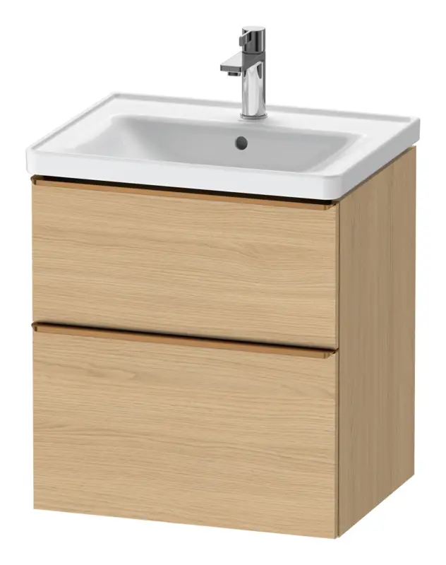 Duravit D-Neo Waschtischunterschrank mit 2 Auszügen Griff Bronze Gebürstet 584 x 625 x 452 mm - Eiche Natur Matt Direkt Vom Hersteller