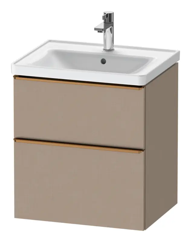 Garantierte Lieferung Duravit D-Neo Waschtischunterschrank mit 2 Auszügen Griff Bronze Gebürstet 584 x 625 x 452 mm - Leinen Matt