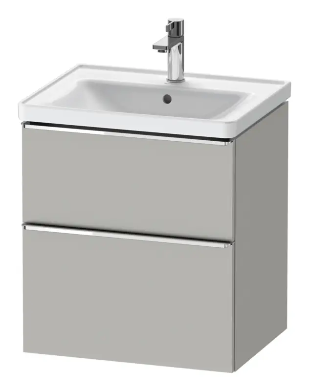 Saisonangebot Duravit D-Neo Waschtischunterschrank mit 2 Auszügen Griff Chrom Hochglanz 584 x 625 x 452 mm - Betongrau Matt