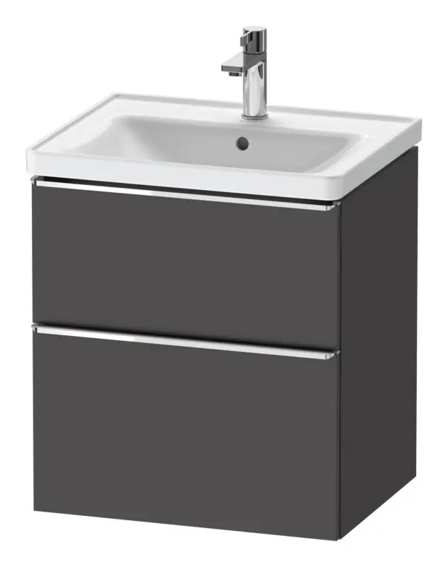 Mega-Angebot Duravit D-Neo Waschtischunterschrank mit 2 Auszügen Griff Chrom Hochglanz 584 x 625 x 452 mm - Graphit Matt