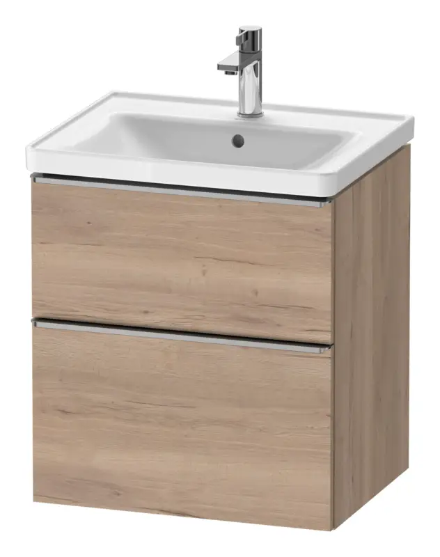 Jetzt Kaufen Duravit D-Neo Waschtischunterschrank mit 2 Auszügen Griff Edelstahl Gebürstet 584 x 625 x 452 mm - Eiche Marmoriert Matt