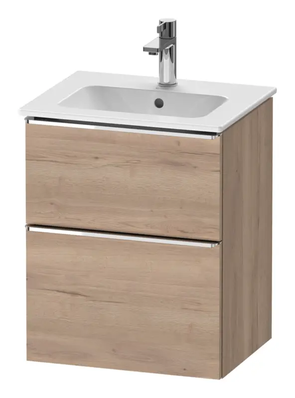 Schneller Versand Duravit D-Neo Waschtischunterschrank mit 2 Auszügen Griff Chrom Hochglanz 510 x 625 x 402 mm - Eiche Marmoriert Matt