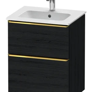 Angebot Duravit D-Neo Waschtischunterschrank mit 2 Auszügen Griff Gold Poliert 510 x 625 x 402 mm - Eiche Schwarz Matt