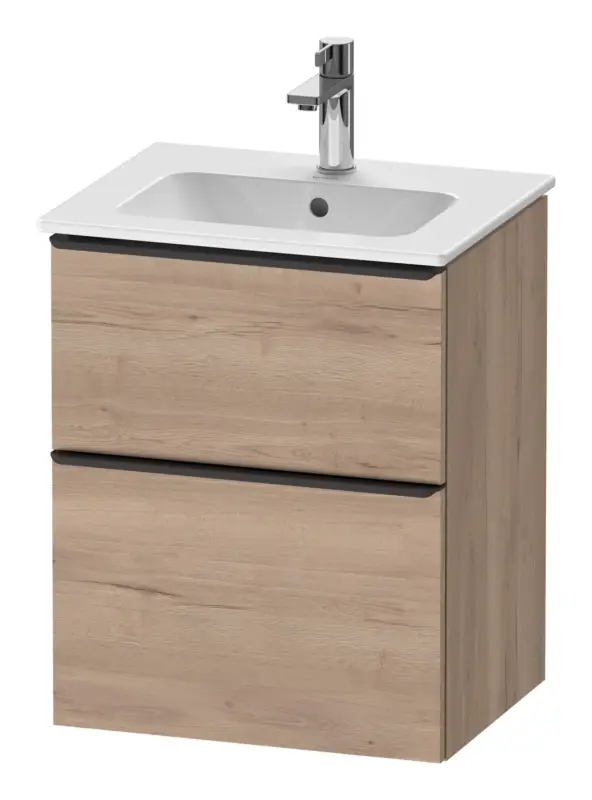 Duravit D-Neo Waschtischunterschrank mit 2 Auszügen Griff Diamantschwarz Matt 510 x 625 x 402 mm - Eiche Marmoriert Matt Heißes Angebot
