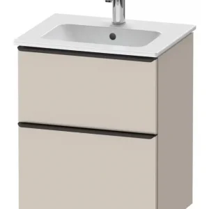 Aktuell Duravit D-Neo Waschtischunterschrank mit 2 Auszügen Griff Diamantschwarz Matt 510 x 625 x 402 mm - Taupe Matt