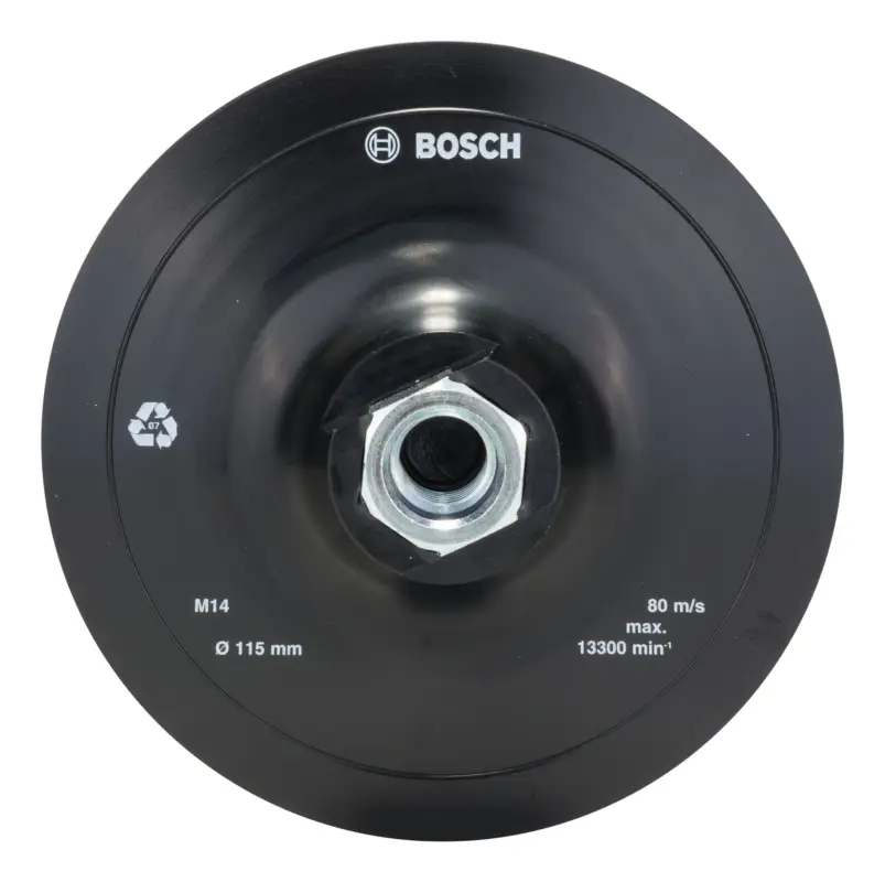 Zertifiziert Bosch Zubehör Gummischleifplatte, 115 mm, für Winkelschleifer, Klettverschlusssystem