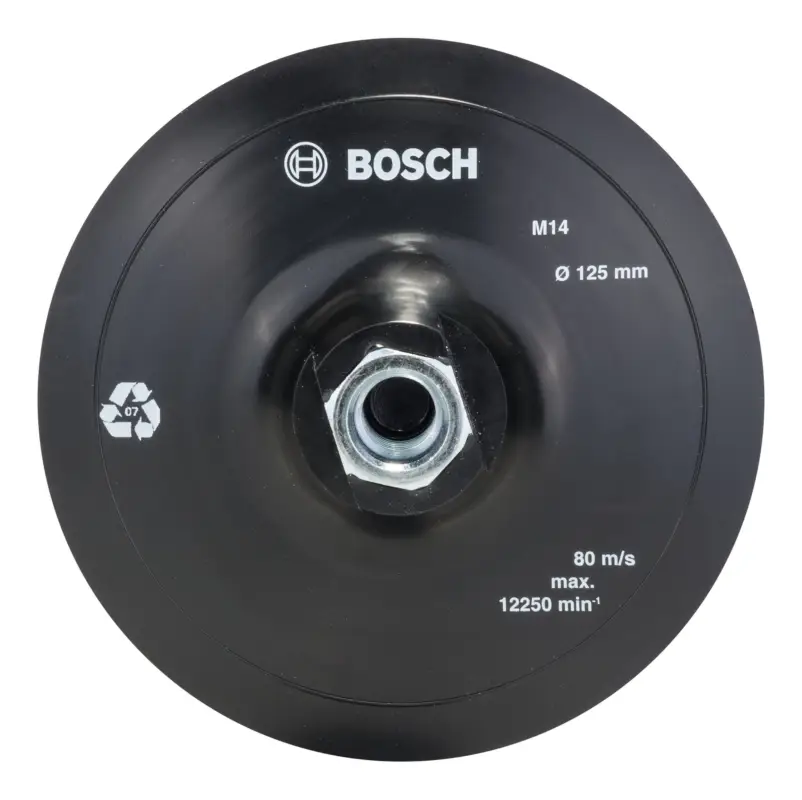 Expressversand Bosch Zubehör Gummischleifplatte, 125 mm, für Winkelschleifer, Klettverschlusssystem