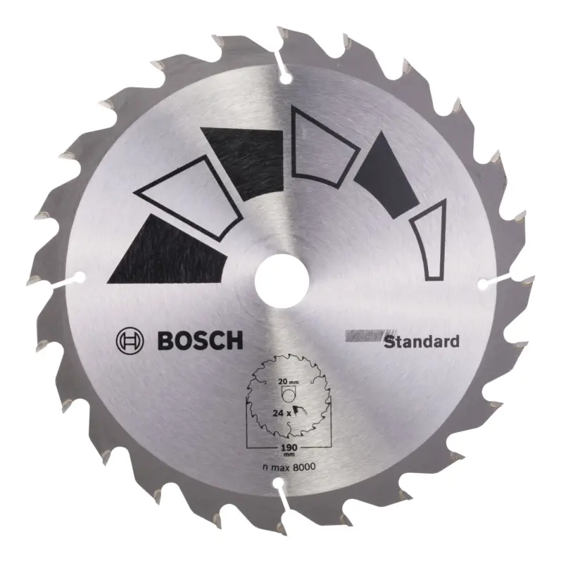 Bosch Zubehör Kreissägeblatt Standard, 190 x 20 mm, Zähnezahl 24 Preisreduziert