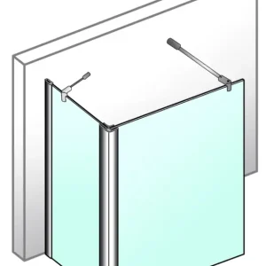 Garantierte Lieferung Breuer Entra Walk-In Duschwand mit Seitenwand Klarglas hell 120 x 80 cm - Alu Chromeffekt