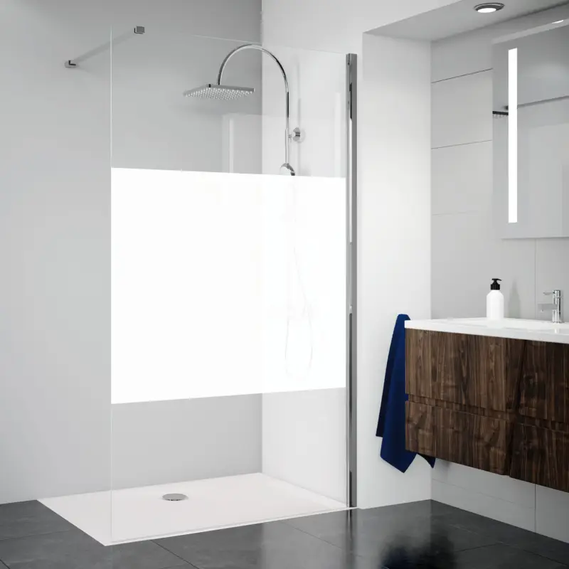 Direktkauf Breuer Panorama Walk-In Duschwand alleinstehend Intima 120 cm - Alu Chromeffekt