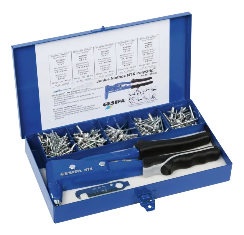Neue Kollektion Gesipa Nietbox Junior mit NTX Polygrip