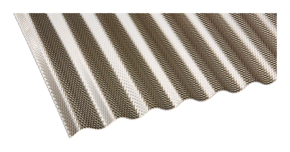 Deluxe Polycarbonat Profilplatte "Die Elefantenplatte" Wabe Sinus 76/18 1045 x 4500 x 2,6 mm - Bronce Must-Have