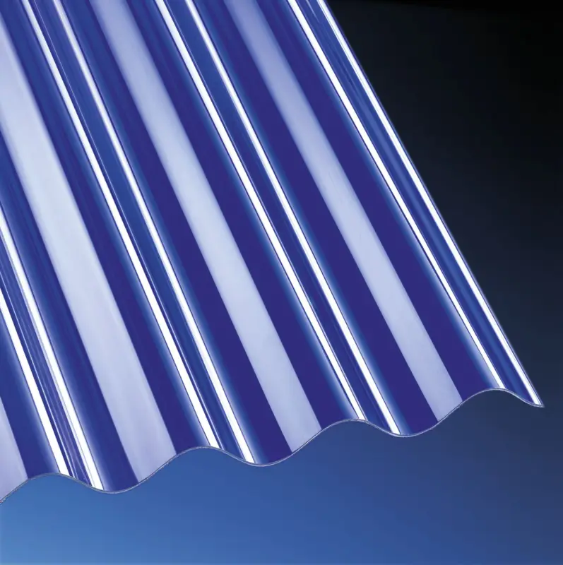 Premium Polycarbonat Profilplatte Sinus 76/18 1045 x 5000 x 1,3 mm - Klar Preiswert