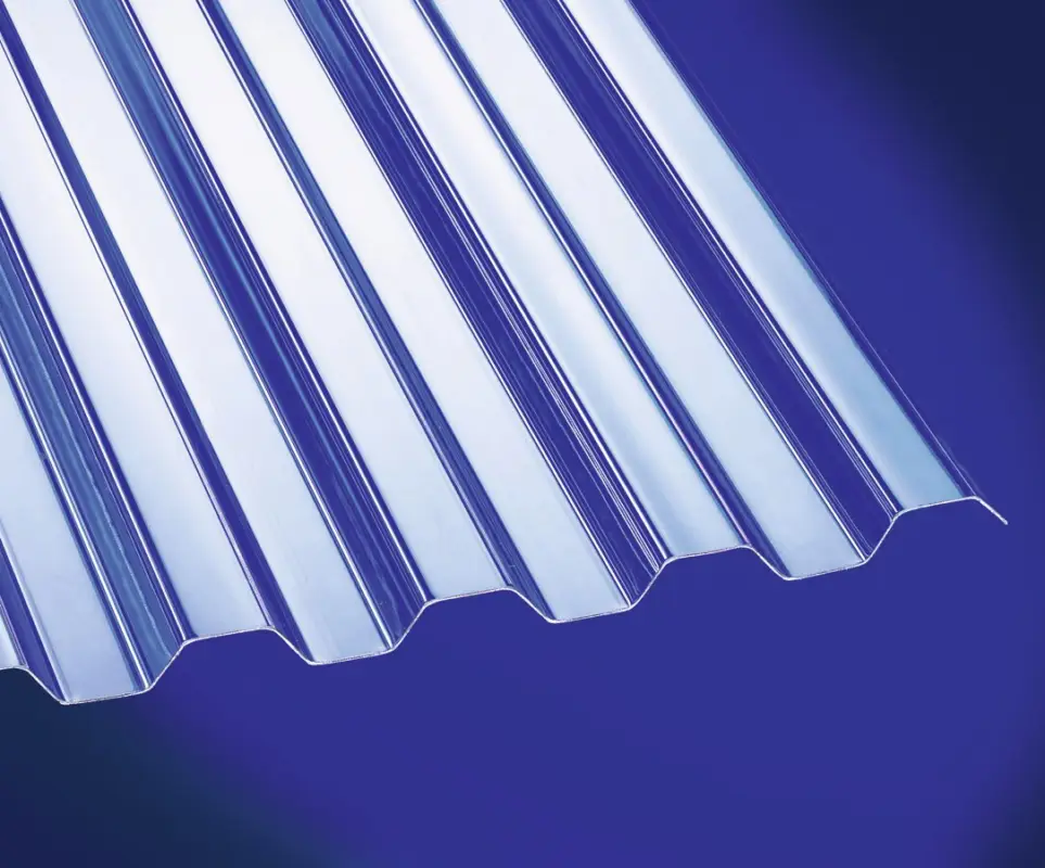 Super-Preis Premium Polycarbonat Profilplatte Trapez 76/18 1045 x 2000 x 1,3 mm - Klar