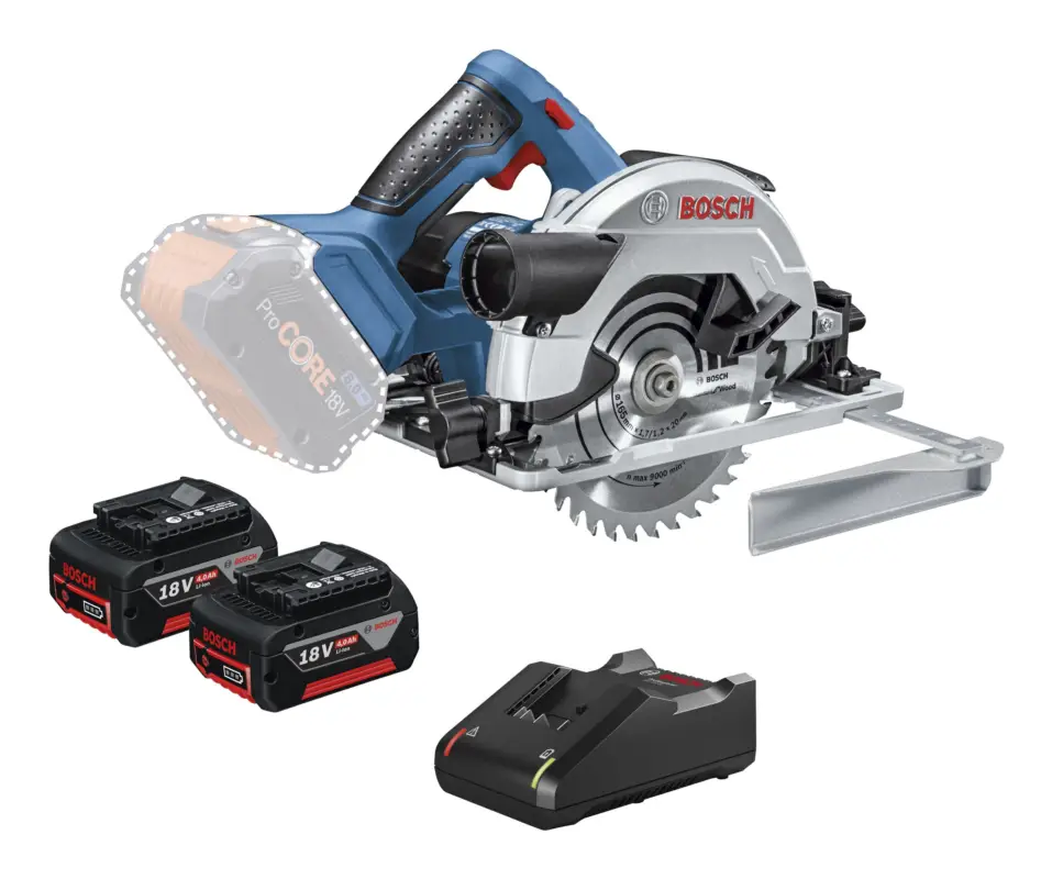 Echt Bosch Professional Akku-Kreissäge GKS 18V-57 G mit 2x Akku 4 Ah - in L-BOXX 238