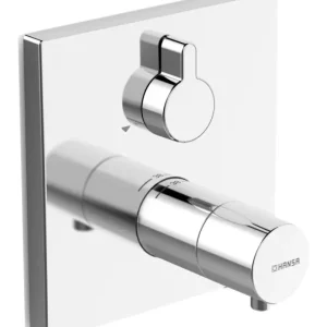 Hansa Hansaliving Fertigmontageset mit Funktionseinheit Thermostat-Wannen-Batterie (G1/2) passend zu Hansavarox Einbaukörper schraubenlose Rosette rund mit integrierter mechanischer Mengenregulierung / Funktionseinheit ohne Umstellung Rabatt