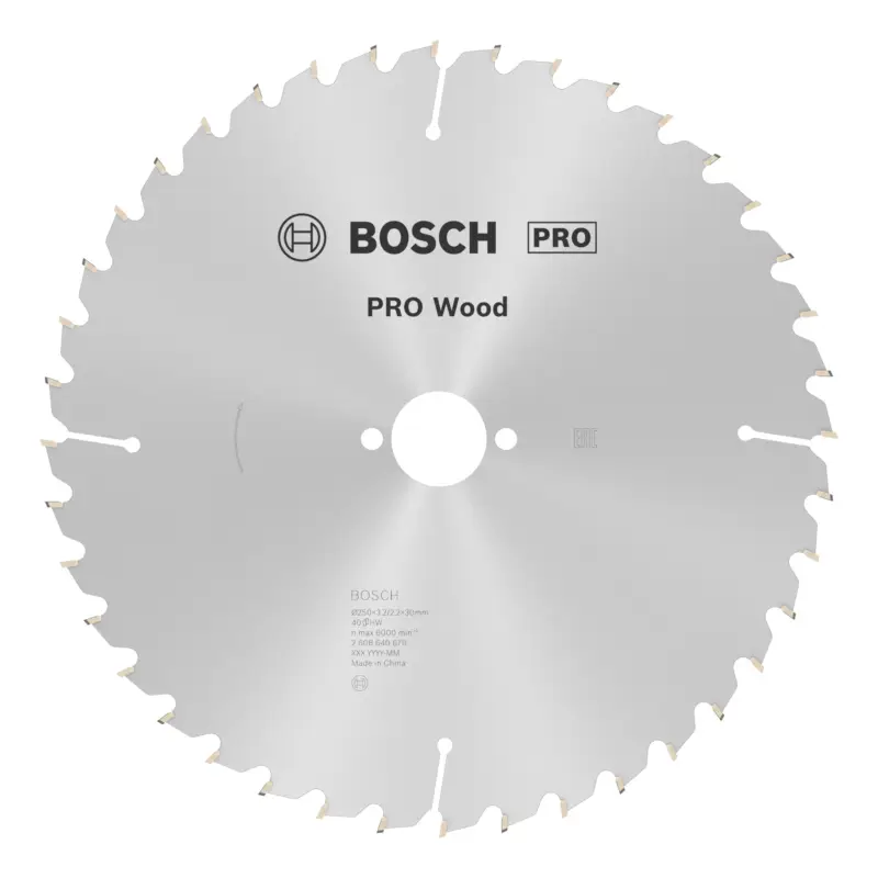 Bosch Pro Wood Kreissägeblatt, 250 x 3,2 x 30 mm, 40 Zähne, für Netz-Tischkreissägen Wochenendangebot
