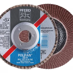 Bestseller Pferd Fächerschleifscheibe A 40SG 125 mm K 40 gewölbt