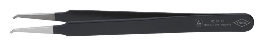 Neu Knipex ESD-Pinzette gewinkelt 120 mm schwarz