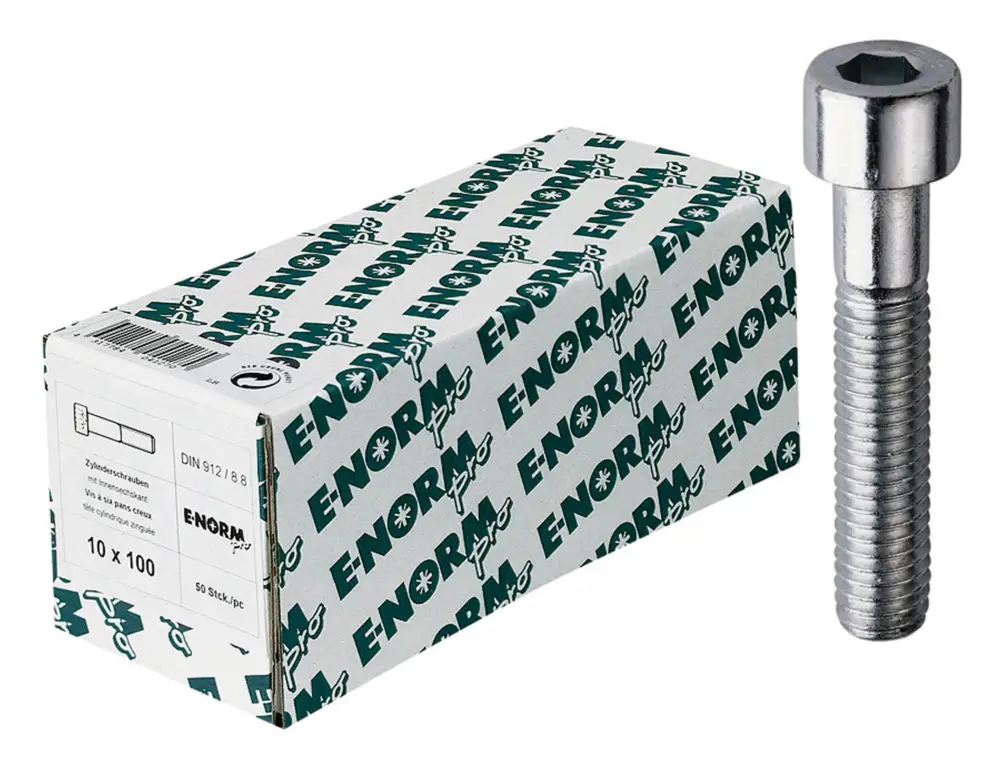 Angebot E-NORMpro Zylinderschraube DIN 912 8.8 galvanisch verzinkt Innensechskant M8 x 25 mm(Verpackungseinheit: 200Stück)
