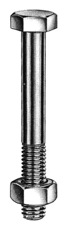 Ausverkauf E-NORMpro Bauschrauben mit Mutter galvanisch verzinkt M12 x 300 mm HP(Verpackungseinheit: 25Stück)