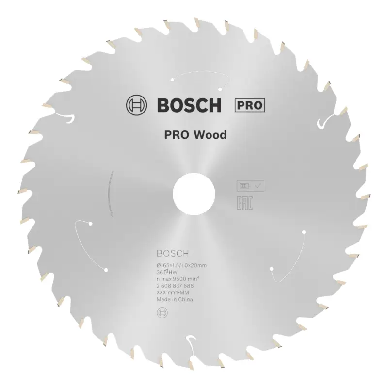 Bosch Pro Wood cordless Kreissägeblatt, 165 x 1,5 x 20 mm, 36 Zähne Nur Heute