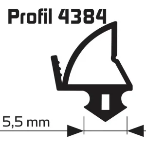 Ellen Renovierungs-Flügelfalzdichtung sw Profil 25m, 4384 für KF-Fenster und Türen Silikon Saisonangebot
