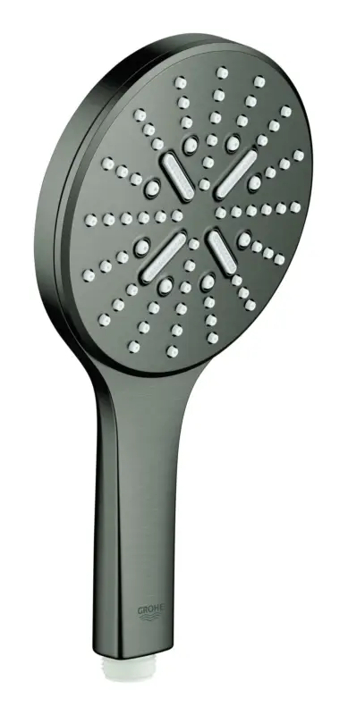 Sonderaktion Grohe Rainshower SmartActive 130 Handbrause mit EcoJoy 9,5 l 3 Strahlarten - Hard Graphite gebürstet