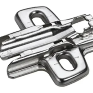 Hettich Sensys / Intermat Kreuzmontageplatte mit Langloch-Höhenverstellung, vernickelt, zum Anschrauben, Distanz 0 mm(Verpackungseinheit: 50Stück) Neue Ware
